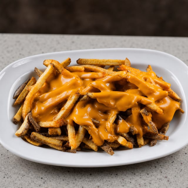 Hand Cut Cheesy Fries.