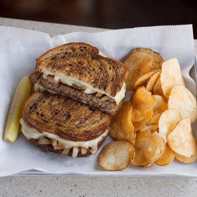 1/2lb Patty Melt Burger.