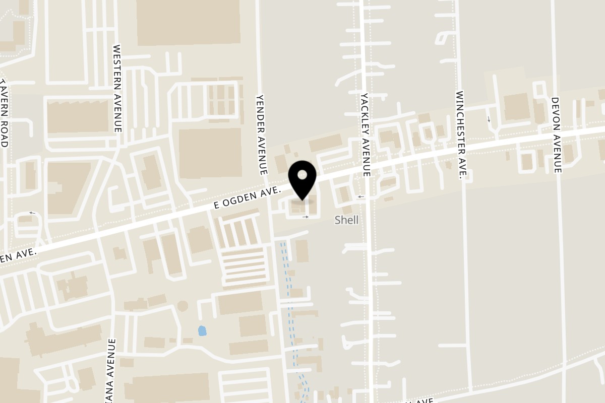 Map showing the location of Sammy's Pub and Grill on 2029 Ogden Avenue in Lisle